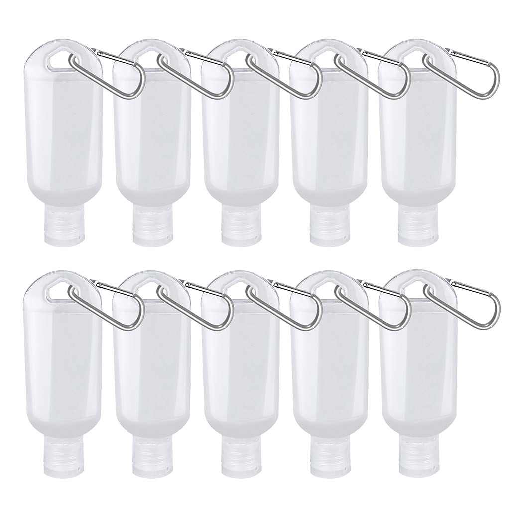 Travel Plastic Clear Keychain Bottles Leakproof Empty Containers Flip