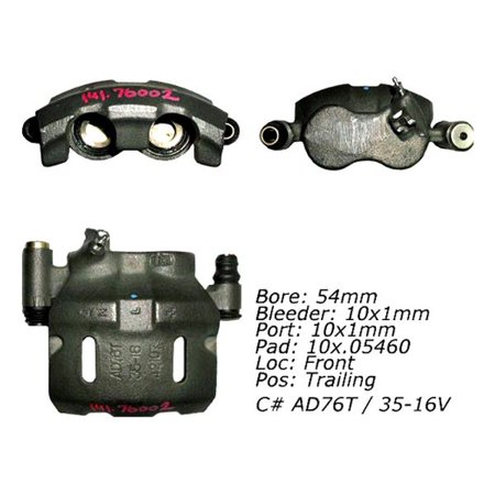 Centric 141.76002 - Remanufactured Semi-Loaded Front Driver Side Brake Caliper