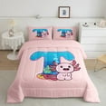 thumbnail image 2 of Manfei Girl Personalized Gifts Bedding Comforter Set,Colorful Letter T Twin Comforter Sets,Cartoon Axolotl Watercolor Croal Bedding Set For Princess,Lightweight Room Decoration Reversible,2 Pieces, 2 of 8