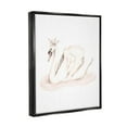 thumbnail image 3 of Stupell Industries Elegant Swan Princess Wearing Crown Tiara Pink Jewels Graphic Art Jet Black Floating Framed Canvas Print Wall Art, Design by Studio Q, 3 of 5