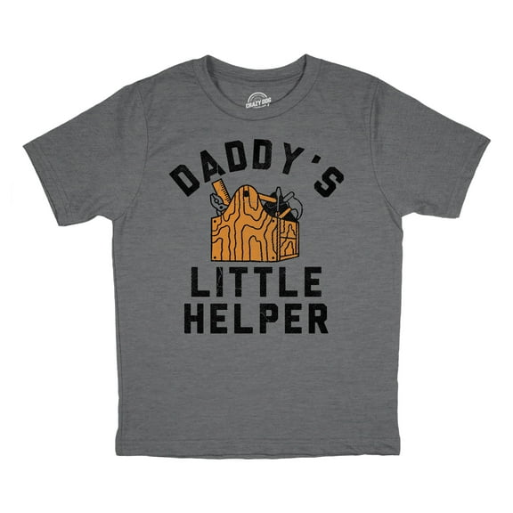 Toddler Funny T Shirts Daddys Little Helper Sarcastic Graphic Novelty Tee for Kids