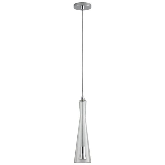 4.25 Inch 5.1W 120V 1 Led Pendant-Polished Chrome Finish-Clear Glass Color Oxygen Lighting 3-651-14