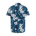 thumbnail image 5 of OGLCCG Mens Hawaiian Shirt Lapel Collar Short Sleeve Floral Printed Button Down Shirts Outdoor Tropical Summer Beach Shirts S-3XL, 5 of 5
