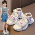 thumbnail image 5 of Sandalias para niñas, deportivas de verano, con punta abierta, suela blanda, zapatos de playa para niños, zapatos para niñas grandes, zapatos para estudiantes, 5 of 5