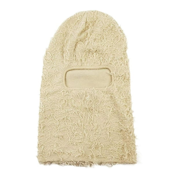 Pasamontañas mascarilla facial completa máscara cubierta para la cabeza sombrero calentador mantener caliente pasamontañas esquí Beige