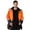 Orange, variant on High Visibility Winter Safety Jacket for Men, Reflective Insulated Work Long Coat, 300D Oxford for Waterproof, Black, Small