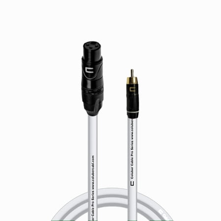 Coluber Cable Unbalanced XLR Female Cable to RCA Male - Pro 3-Pin Connector