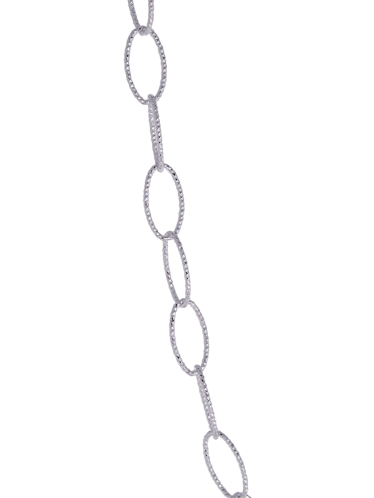 Sterling Silver Oval Rolo Necklace, 30"
