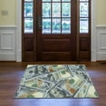 thumbnail image 5 of Ottomanson Machine Washable 100 Dollar Bill Non-Slip Rubberback 3x5 Money Rug, 3'3" x 5', Multicolor, 5 of 8