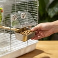 thumbnail image 6 of Spill-Proof Bird Feeder for Cage Chew-Proof Stainless Steel Hanging Birds Food Bowl with Acrylic Cover No-Mess Parrot Feeder for Lovebirds Parakeets Conures 5.9", 6 of 6