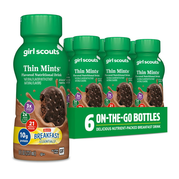 Carnation Breakfast Essentials® Girl Scouts Thin Mints® Flavored Nutritional Drink, 6 - 8 fl oz Bottles
