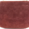 thumbnail image 3 of Pre-Owned Gucci suede handbag, brown, women's, vintage turnlock. (Good), 3 of 19