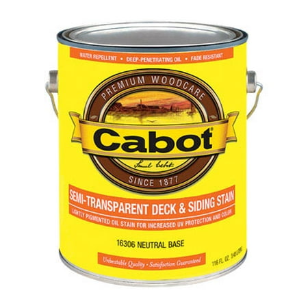 Cabot Semi-Transparent Tintable Neutral Base Oil-Based Penetrating Oil Deck and Siding Stain 1 - Case Of: 4; Each Pack Qty: