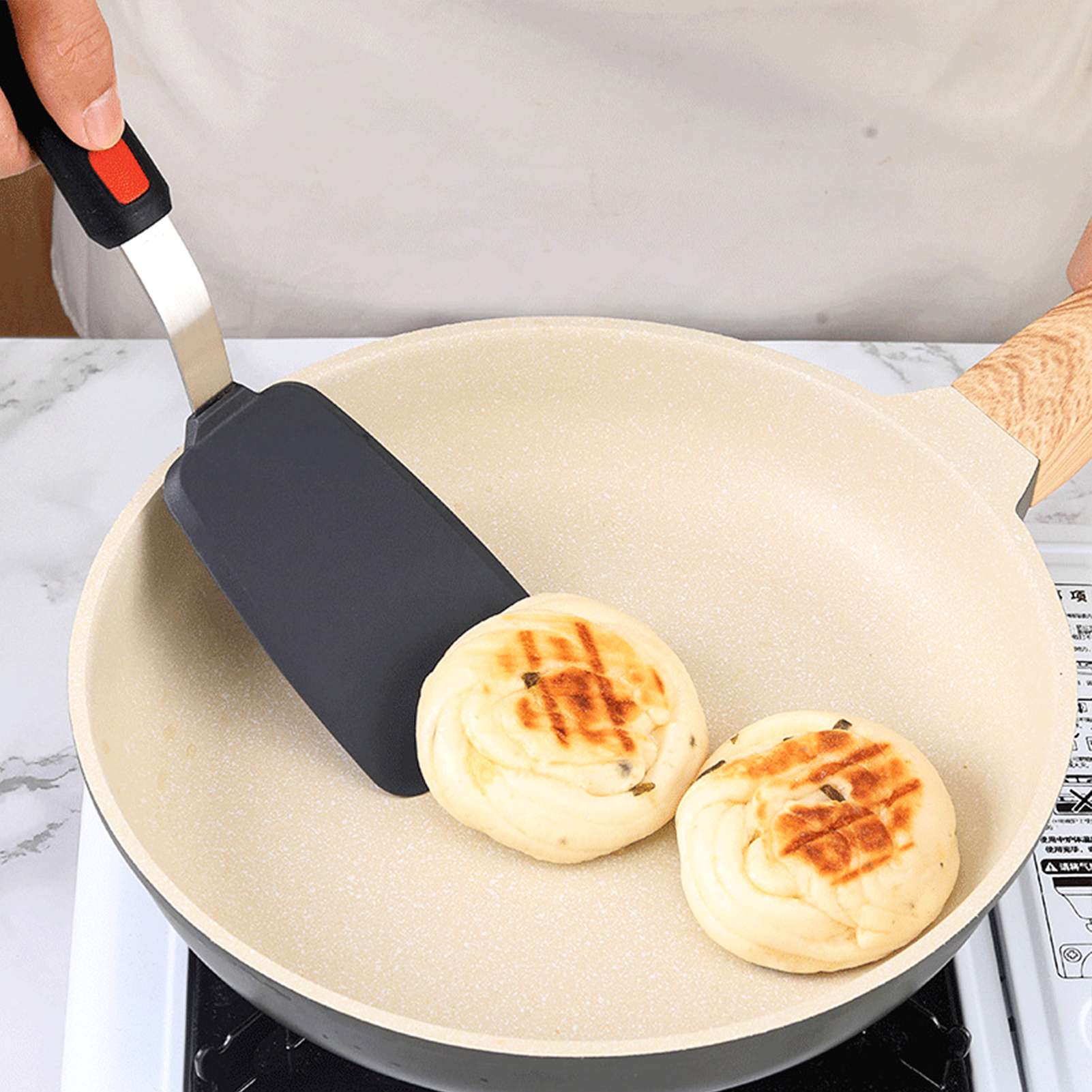 AOWOO 4-Pack Silicone Spatula Set, Heat Resistant to 600°F photo 4