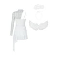 thumbnail image 4 of YiZYiF White Angel Costume for Women Angel Dress and Wings Headband Cosplay Halloween Carnival Party White A M, 4 of 7