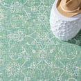 thumbnail image 6 of SAFAVIEH Courtyard Darin Botanical Indoor/Outdoor Area Rug, Green/Ivory, 6'7" x 9'6", 6 of 7