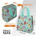 thumbnail image 3 of Pioneer Flower Floral Print Pattern Insulated Lunch Bag for Women & Adults,Large Portable Soft Cooler Lunch Bag,Thermal Food Storage Tote with Pearl Cotton,8.66L,8.75x5.75x9.5 Inch, 3 of 6