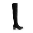thumbnail image 2 of Bota DREAM PAIRS SDOB2406W Sobre la Rodilla Ante Negro Tacón 6 cm, 2 of 7