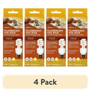 (4 pack) Vibrant Life Fluorescent Coil UVB Bulb for Reptiles, 13 Watts