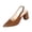 Brown, variant on Women's Slingback Pumps Kitten Heels Closed Toe Summer Dressy Sandals Comfortable Chunky Heel Office Work Shoes with Adjustable Buckle