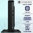 thumbnail image 2 of HP Pro Mini 400 G9 Business Desktop Intel 14 Core i5-13600T, (Beats Intel i7-12700T), 32GB RAM, 512GB NVMe, WiFi 6 + BT, RJ-45, 2X DP Port, HDMI, Wired Keyboard & Mouse, Win 11 Pro, 2 of 5