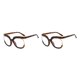 thumbnail image 2 of Jumpingount Gafas de gran tamaño para mujer y hombre, gafas con estampado de leopardo a la moda, montura grande colorida para accesorios de Leopardo 2piezas, 2 of 6