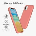 thumbnail image 6 of Compatible with iPhone 11 Case (6.1"), [Drop Protection] [Anti-Scratch] Shockproof Liquid Silicone Anti-Fingerprint Cover with Microfiber Lining Phone Case, Coral, 6 of 13