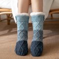 thumbnail image 3 of Women's Knit Fuzzy Socks, WinterWarm Cozy Sherpa Lined, Soft Fluffy Sleep Socks, Non Slip Super Soft Thick Floor Sock, 3 of 6