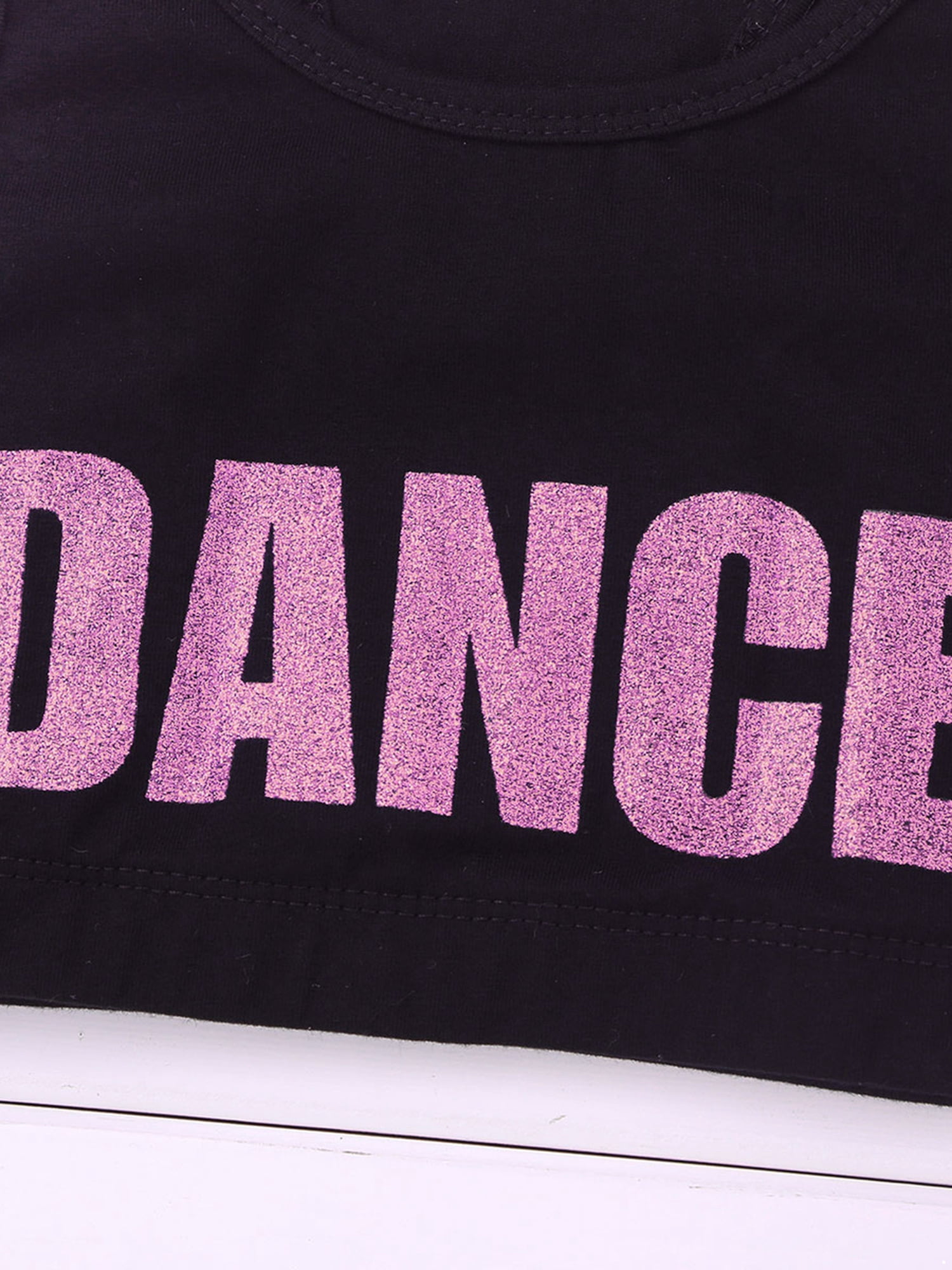 iiniim Girls 2-Piece Active Set Sports Crop Tank Tops Bra with Athletic Leggings Set Dancewear A Pink&Black 6