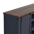 thumbnail image 6 of LIVILAND Rustic Wood TV Stand for 65" TV Sliding Barn Door Media Console - Navy, 6 of 6
