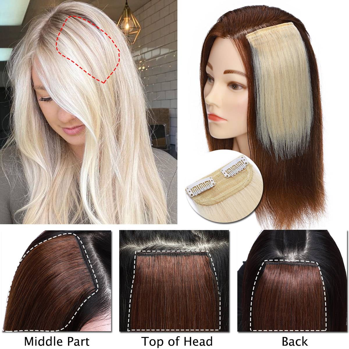 SEGO Thick Clip in Mini Human Hair Extensions for Women Adding Hair