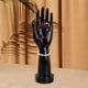 thumbnail image 5 of Exhibidor de mano de maniquí, regalos, anillo, resistente, organizador de joyas para práctica de manicura Izquierda negra, 5 of 9