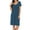 Light Blue womens summer dresses clearance sale, variant on Dyegold Sundresses for Women Casual Beach - Flowy Dresses for Women V Neck Short Sleeve Button Down Plain Tshirt Midi Sundress Loose Fit Summer Holiday Dresses