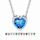 thumbnail image 1 of Silvora Collar con colgante de plata de ley 925 con piedra natal en forma de corazón. Regalo para ella en cumpleaños o Navidad, 1 of 7