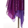 thumbnail image 6 of IEFIEL Girls Praise Lyrical Dance Dress Sleeveless Bronzing Bodice Liturgical Worship Dance Costume Purple 14, 6 of 7