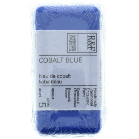 UPC: 0836943000537 | R&F Handmade Paints Encaustic Paint Cake  40ml  Cobalt Blue