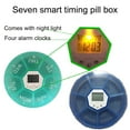 thumbnail image 4 of Windfall 7 Grid Pill, Medicine, Vitamin Organizer Box Weekly, Daily Planner Bluetooth Enabled Reminders Pill Storage Box Timing Reminder Weekly Medicine Alarm Light Container, 4 of 7
