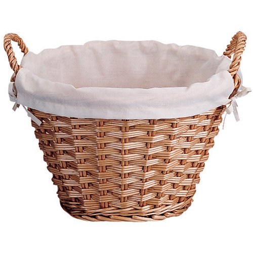Neu Home Wicker Round Laundry Basket with Handles