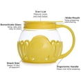thumbnail image 3 of MicroPop Popcorn Popper, cristal, tapa 3 en 1, apto para lavavajillas, tamaño de bocadillo de 1.5 cuartos de galón, amarillo, 3 of 3