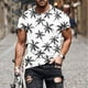 thumbnail image 2 of Camisetas de Manga Larga para Hombres Imprimir Fallow Cuello Redondo Camiseta, Moda Casual Manga Corta Mezcla de Algodón/Lino, 2 of 9