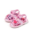 thumbnail image 2 of Xfvqtps Baby Girls Sandals Love Leopard Print Lightweight Outdoor Beach Mesh Walking Shoes Casual Comfortable Breathable Toddler Shoes Leopard Print Non Slip Soft Sole Summer Shoes Pink, 2 of 9