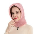 thumbnail image 3 of Uooqdmx Winter Accessories for Women Christmas Gifts Hat Scarf Windproof Scarf Hats Gorros De Frio Para Mujeres Hat with Scarf Attached One Piece Cold Scarf Hats Pink One Size, 3 of 6