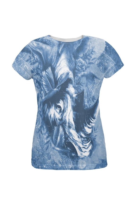 Sudan White Rhino Memorial All Over Womens T Shirt Multi MD