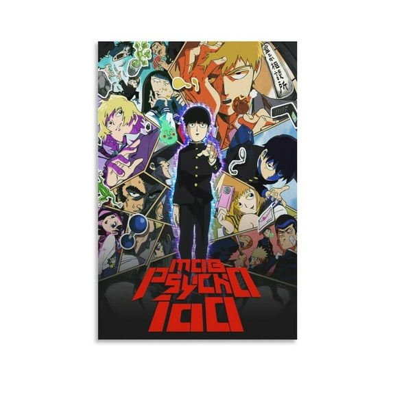 Mob Psycho 100 Anime Poster (32) Poster Decorative Painting Canvas Wall Art Living Room Posters Bedroom Painting 16x24inch(40x60cm)
