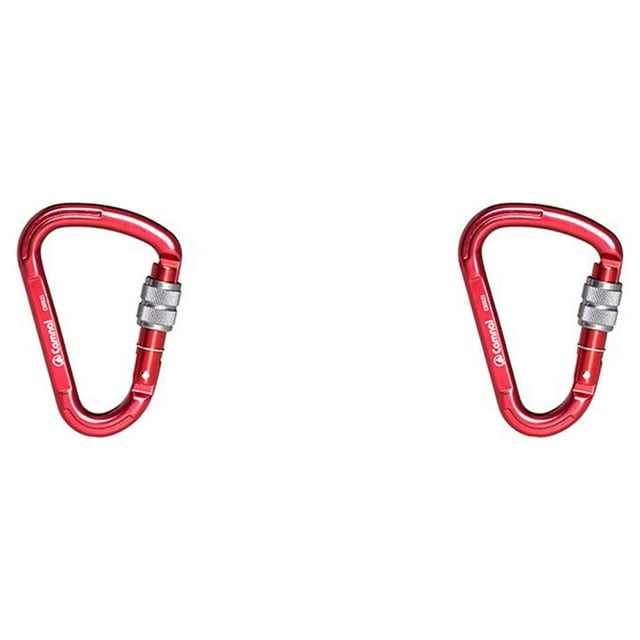 Wweixi 1/2/3 Mousqueton Résistant à l'Usure Technologie Avancée Grand Application Coloré Résistance aux Impacts Renforcée Pinces à Carabiner pour Extérieur Rouge 2 Pcs