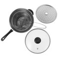 thumbnail image 1 of LIFKOME Silver Stainless Steel Stockpot with Lid NonStick Design for Camping Convenient Portable Cooking 2.5 Quart, 1 of 8