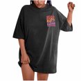 thumbnail image 4 of ICHUANYI Oversized T Shirts For Womens Plus Size Slogan Graphic Drop Shoulder Short Sleeve Tops Summer Loose Pullover Tees Cloth New Trending, 4 of 8