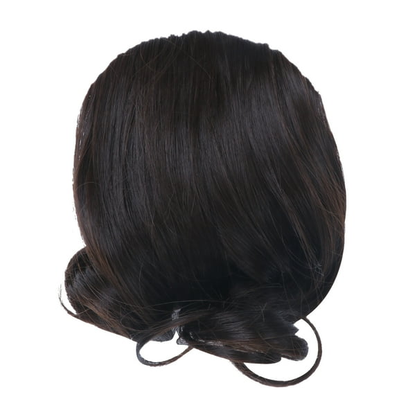 Raindrops  Human Ponytail Extension for Black Women Toppers Wig with Bangs Women's