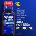 thumbnail image 3 of VICKS DayQuil/NyQuil Kids Grape Cold & Cough + Fever Co-Pack, Ages 6+, 2x8 fl oz, 3 of 13