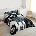 thumbnail image 3 of Homewish Camper Car Rv Full Size Comforter Sets,Old Barn Door Bedding Comforter Set,Wild Bear Silhouette Bedding Sets For Boy,Microfiber Bedroom Decor Reversible,3pcs, 3 of 8